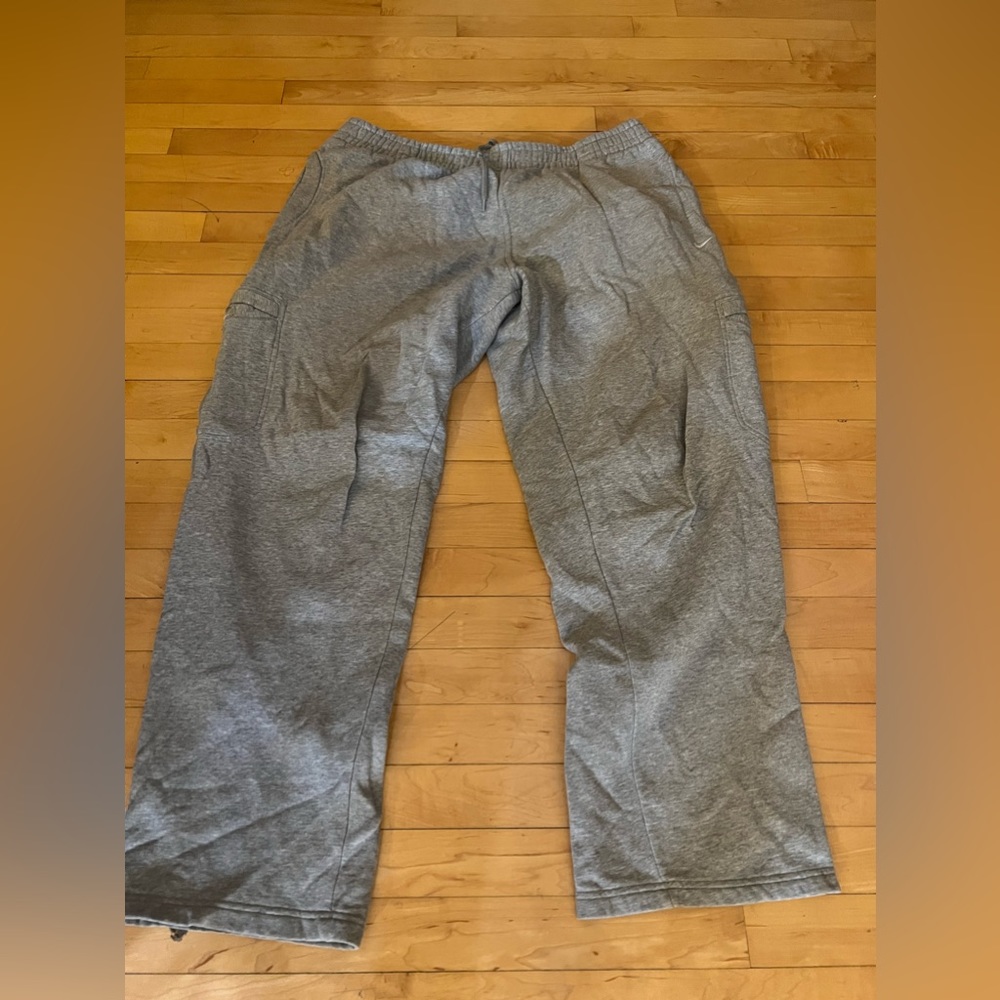 Grey Nike sweats.